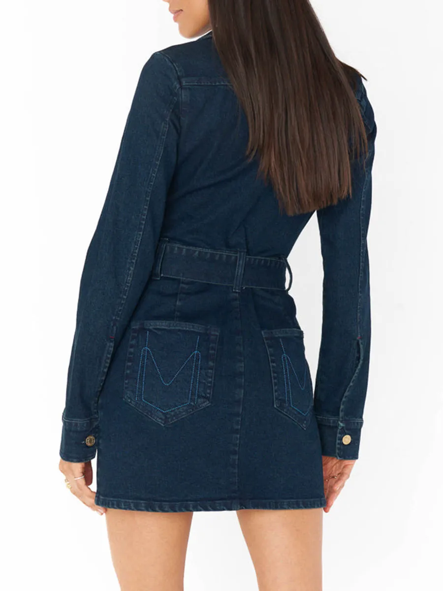 Long Sleeve Denim Dress
