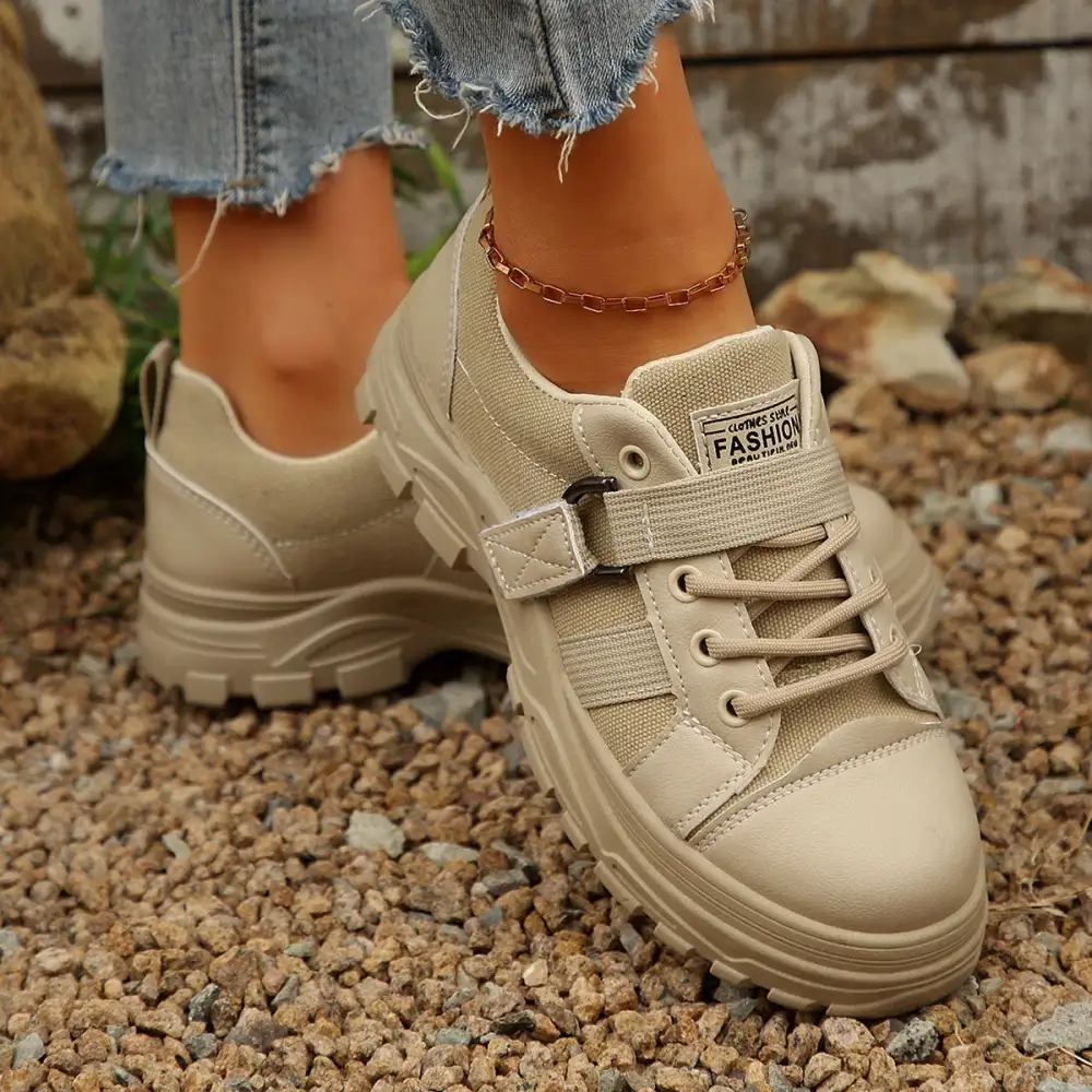 Lace-Up Platform Casual Sneakers