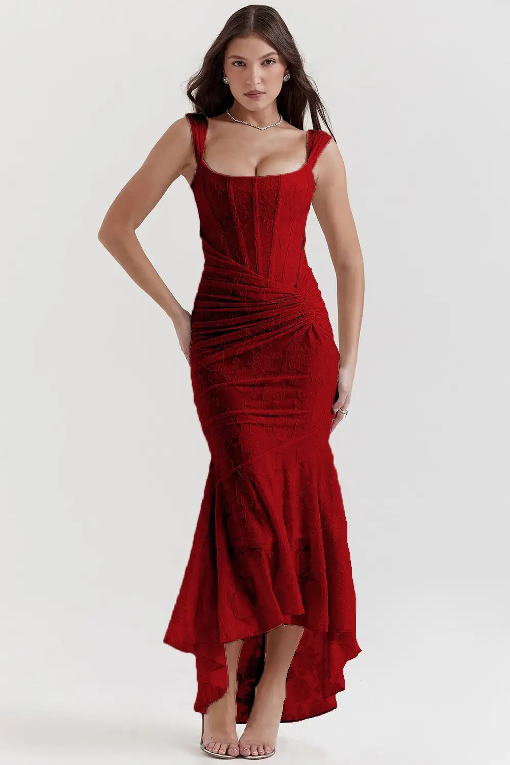 Strapless Off Shoulder Maxi Dress