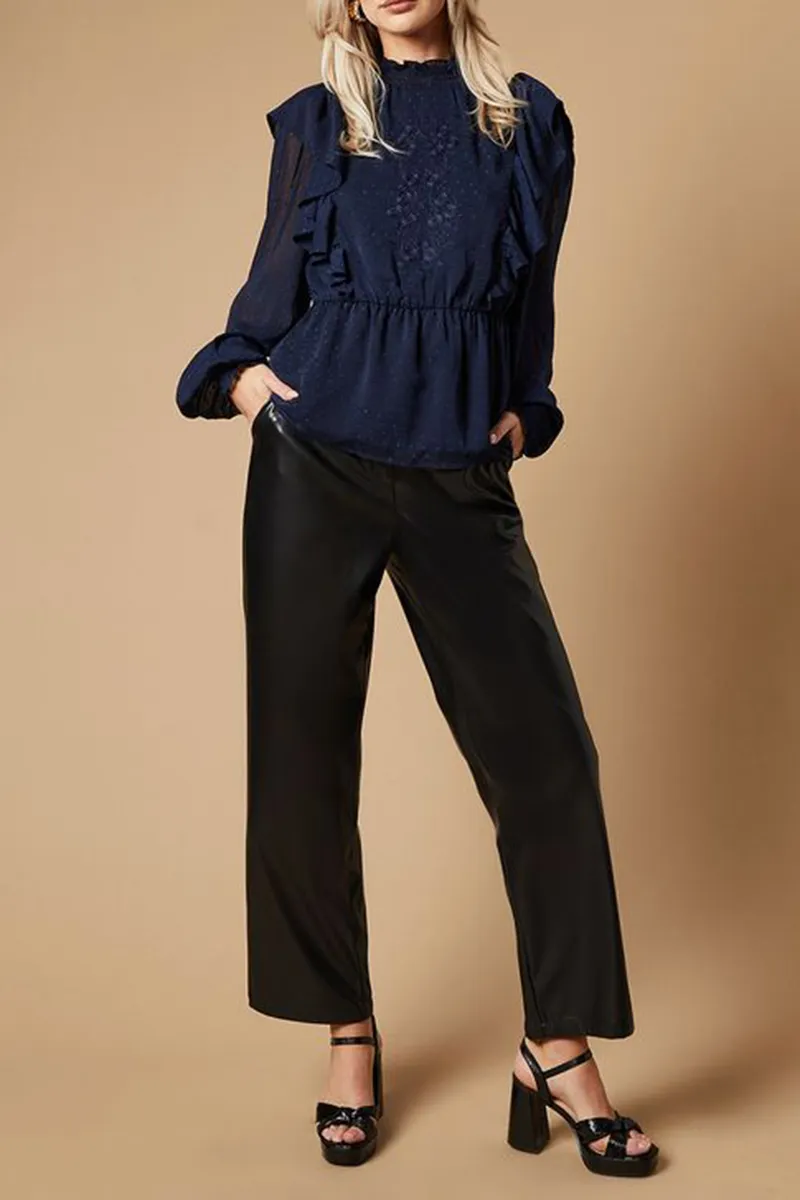 Casual Style Long Sleeve Blouse