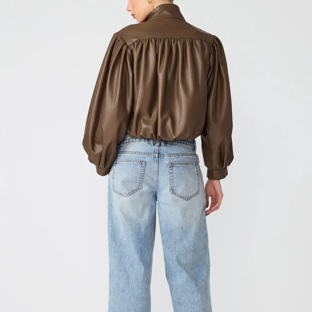 Faux Leather Casual Jacket