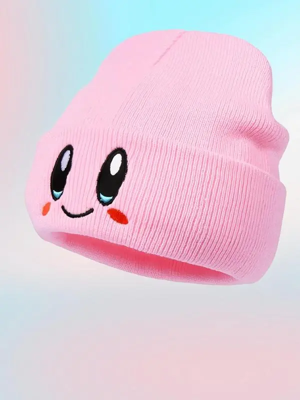 🧢 Cute Cartoon Embroidery Beanie Hat  Soft · Warm · Stylish — Perfect for Fall & Winter