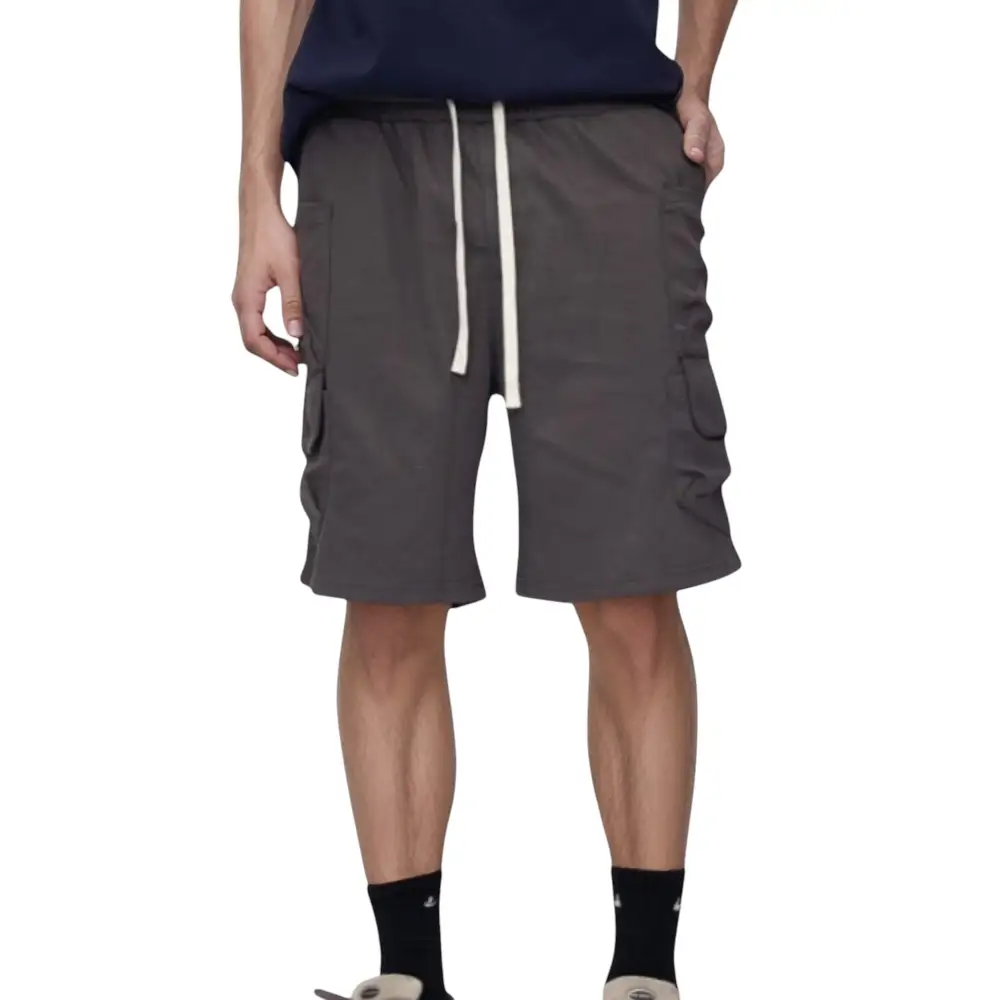 Drawstring Side-Pocket Men's Athletic Shorts