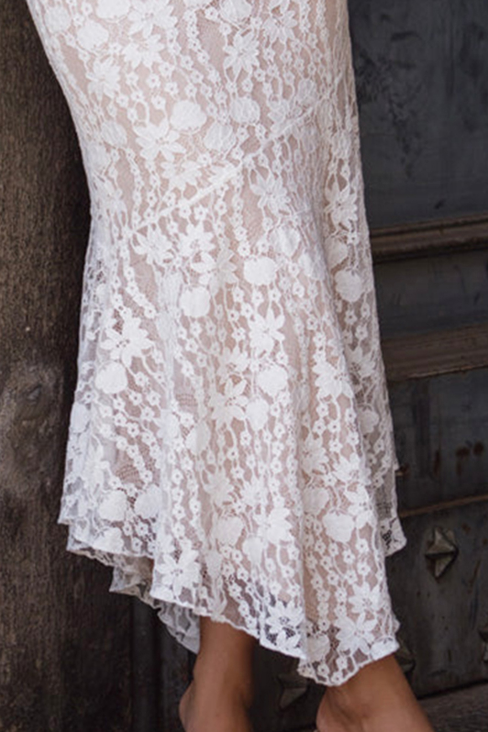 Rosemary White Lace Maxi Skirt