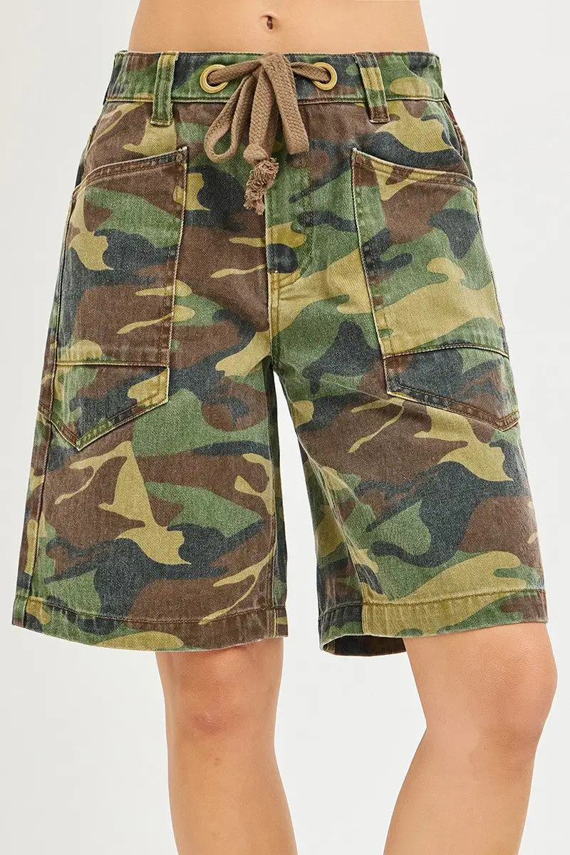 Easy Fit Drawstring Waist Shorts