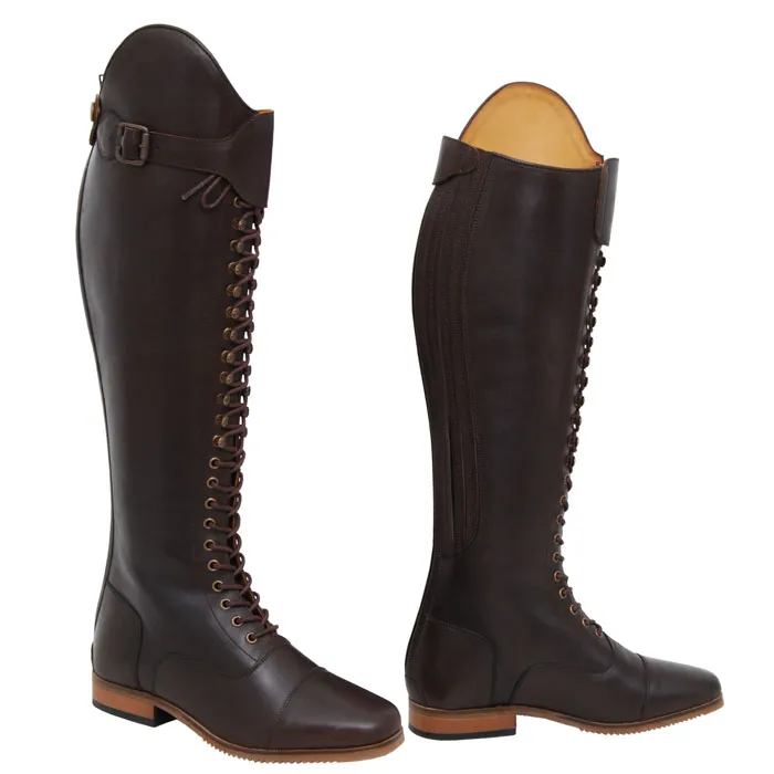 Classic Back Zip Lace-Up Tall Riding Boots