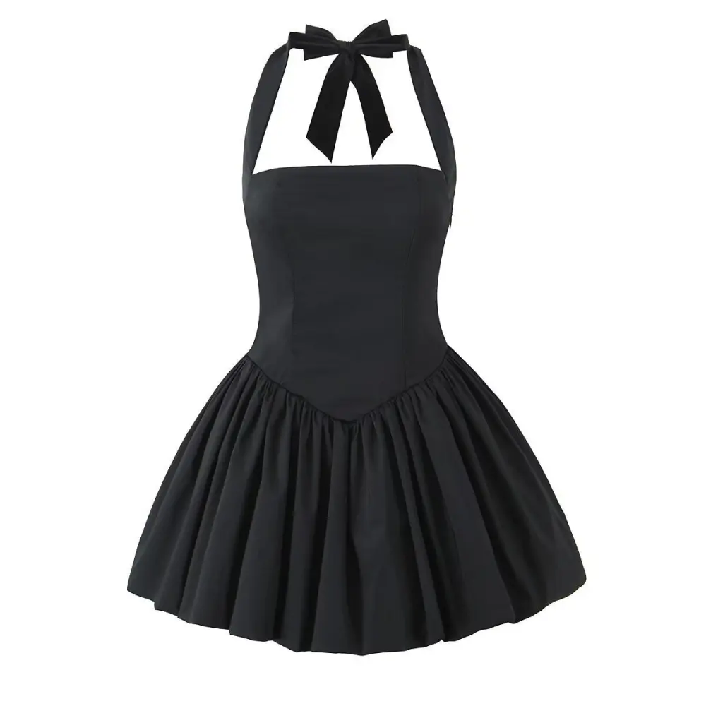 Halter Puff Short Skirt
