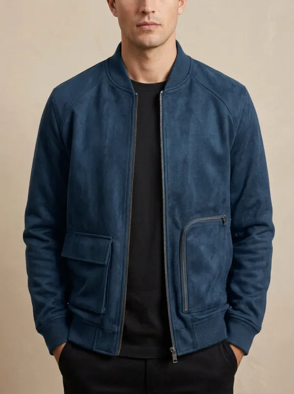 Suede Bomber Jacket