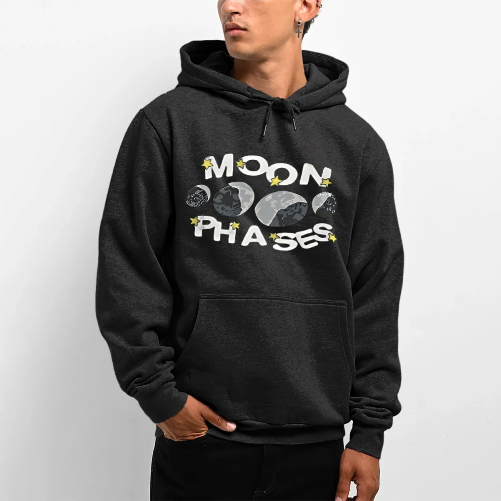 Sad Moon Print Hoodie