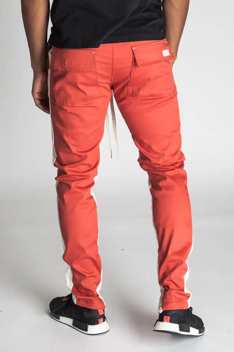 Men's Relaxed Skinny Raw Hem Track Pants
