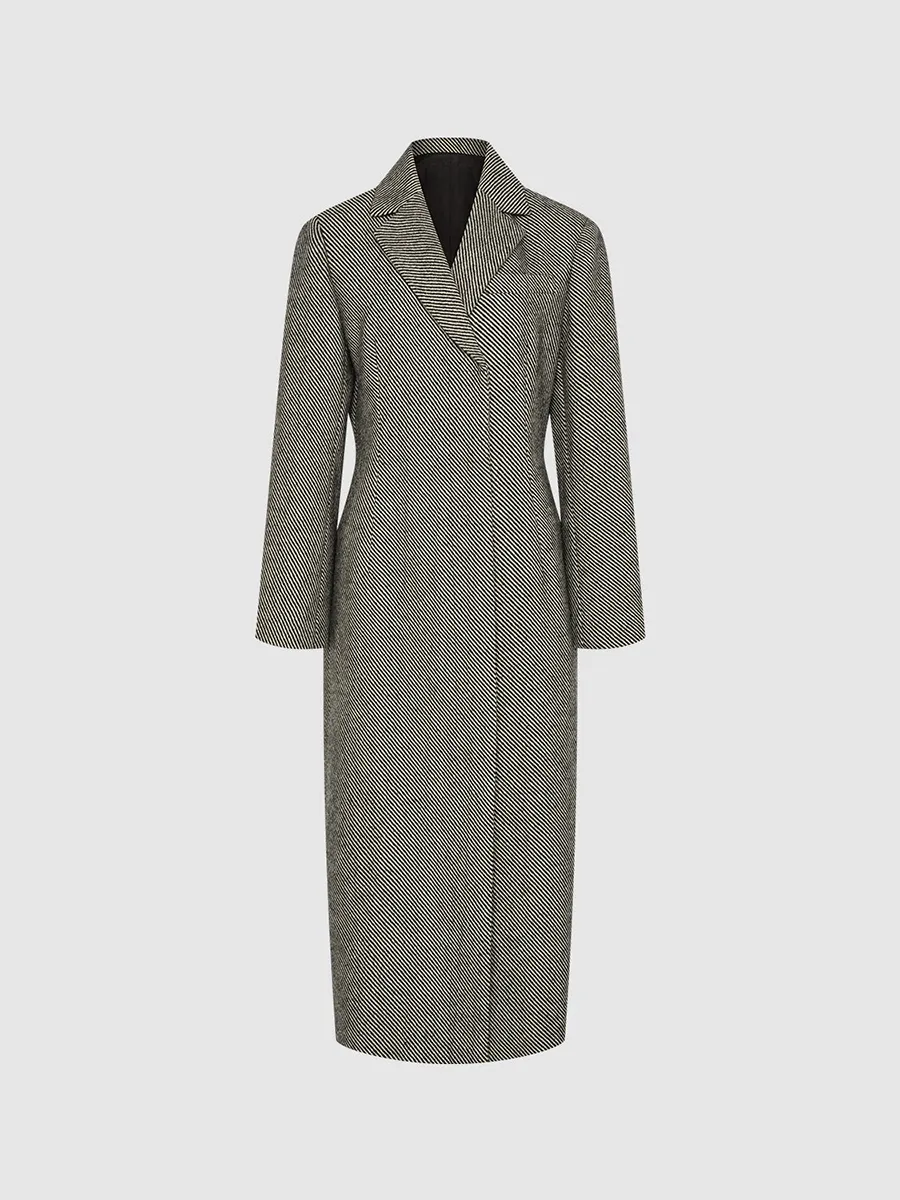 Lady's Grey Loose And Elegant Long-Trench Coat