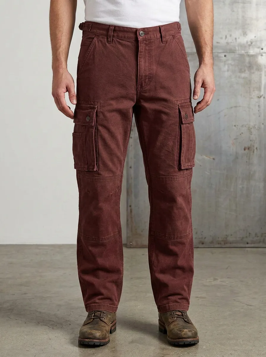 Men's Outdoor Tactical Olive Green Multi-Pocket Cargo Pants