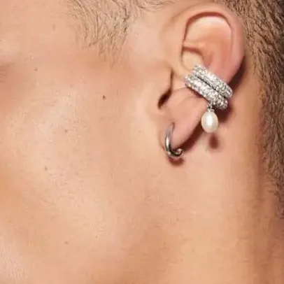 Stainless Steel Rhinestone Minimalist Zircon Ear Cuff