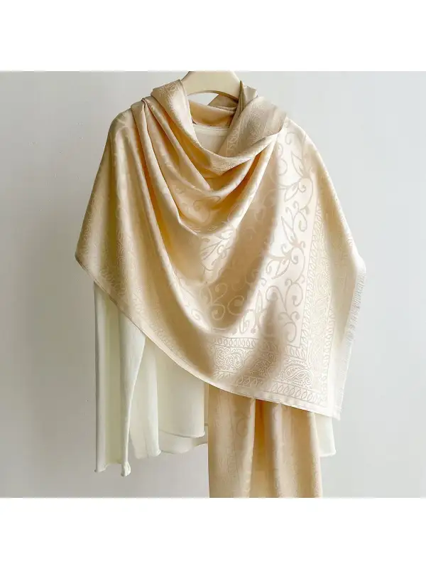 Summer Scrollwork Print Scarf Wrap