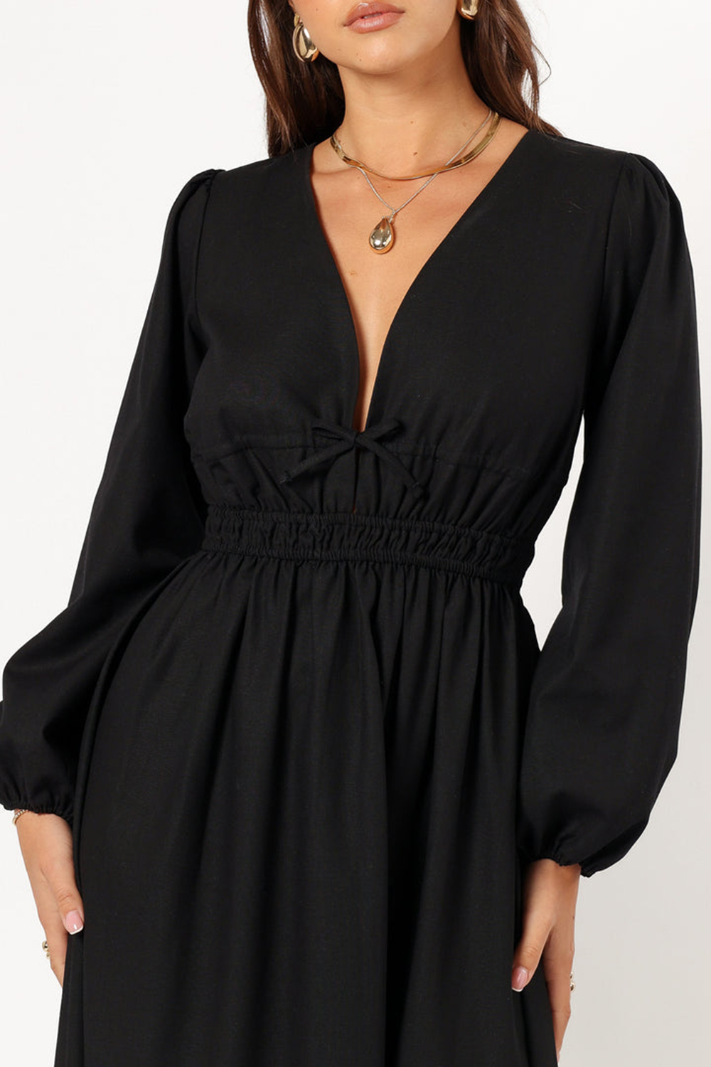 BLACK LONG SLEEVE MAXI DRESS