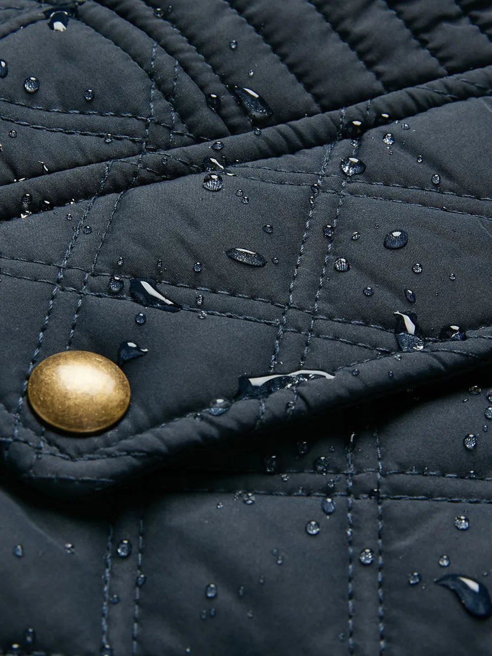 Navy Blue Showerproof Diamond Quilted Gilet