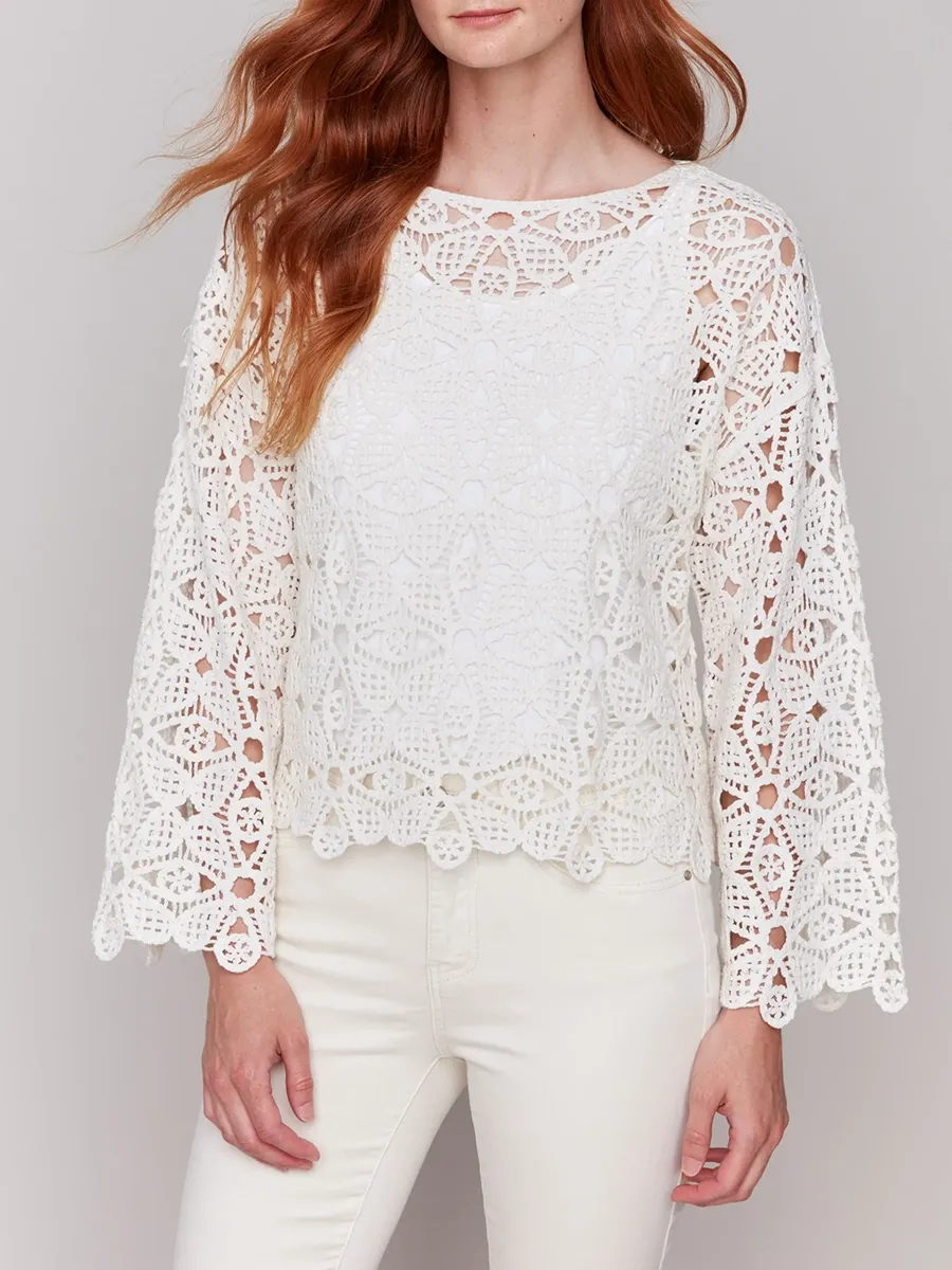 French Style Boat Neck Top for Women