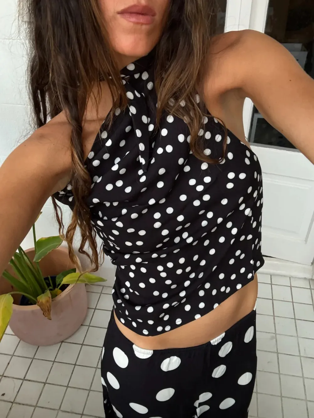 Casual Style Polka Dot Top