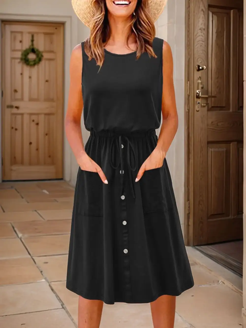 Everyday Round Neck A-Line Dress