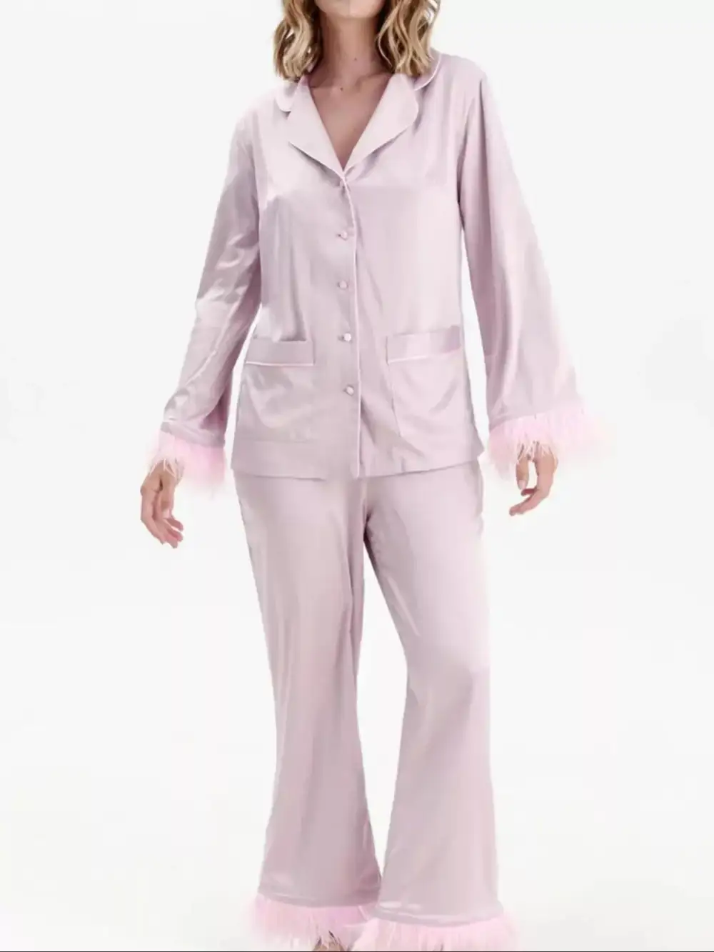 Tassel Cuffs Comfortable Everyday Pajama Set