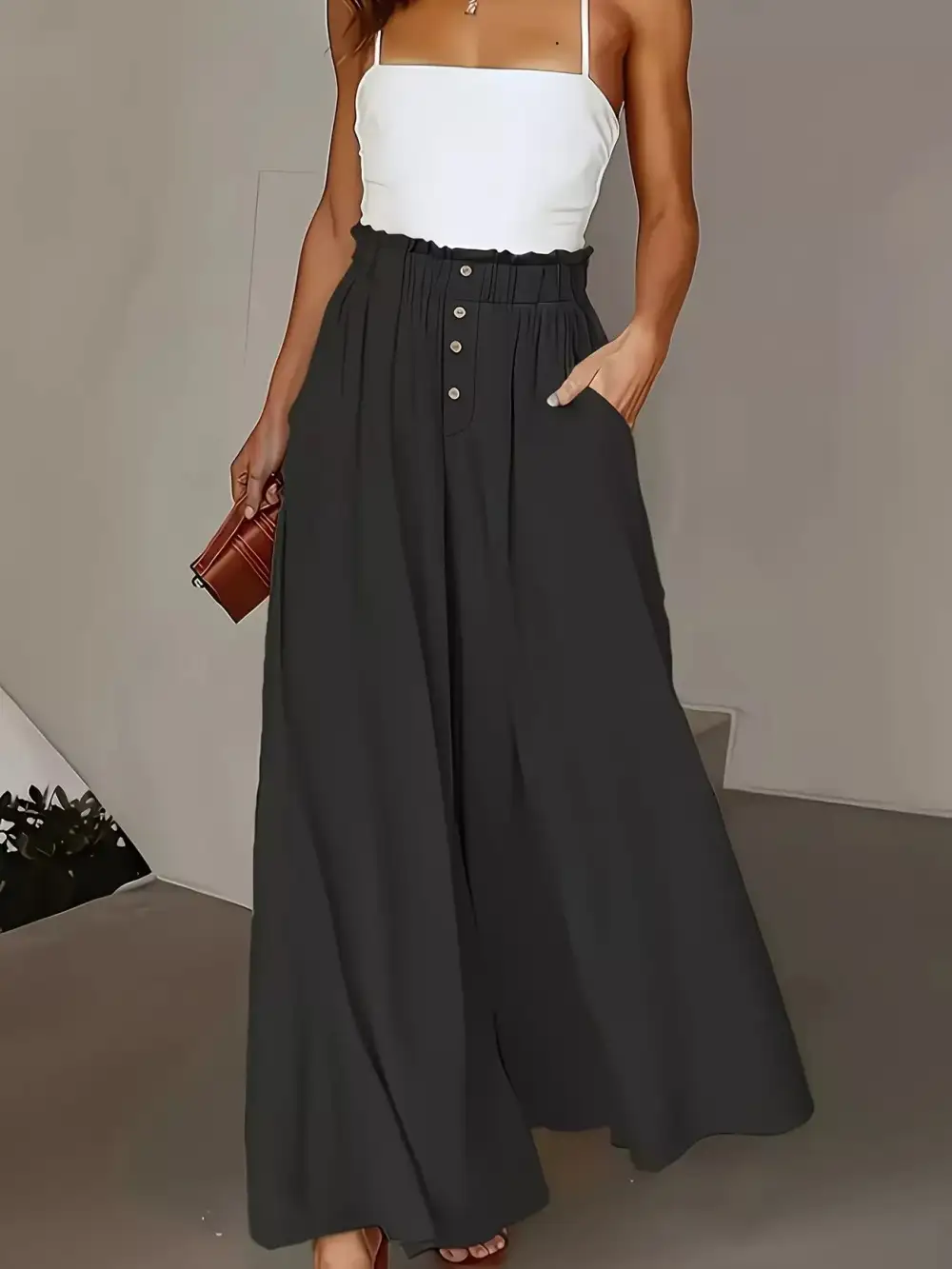 Flowy High Waist Wide Leg Pants