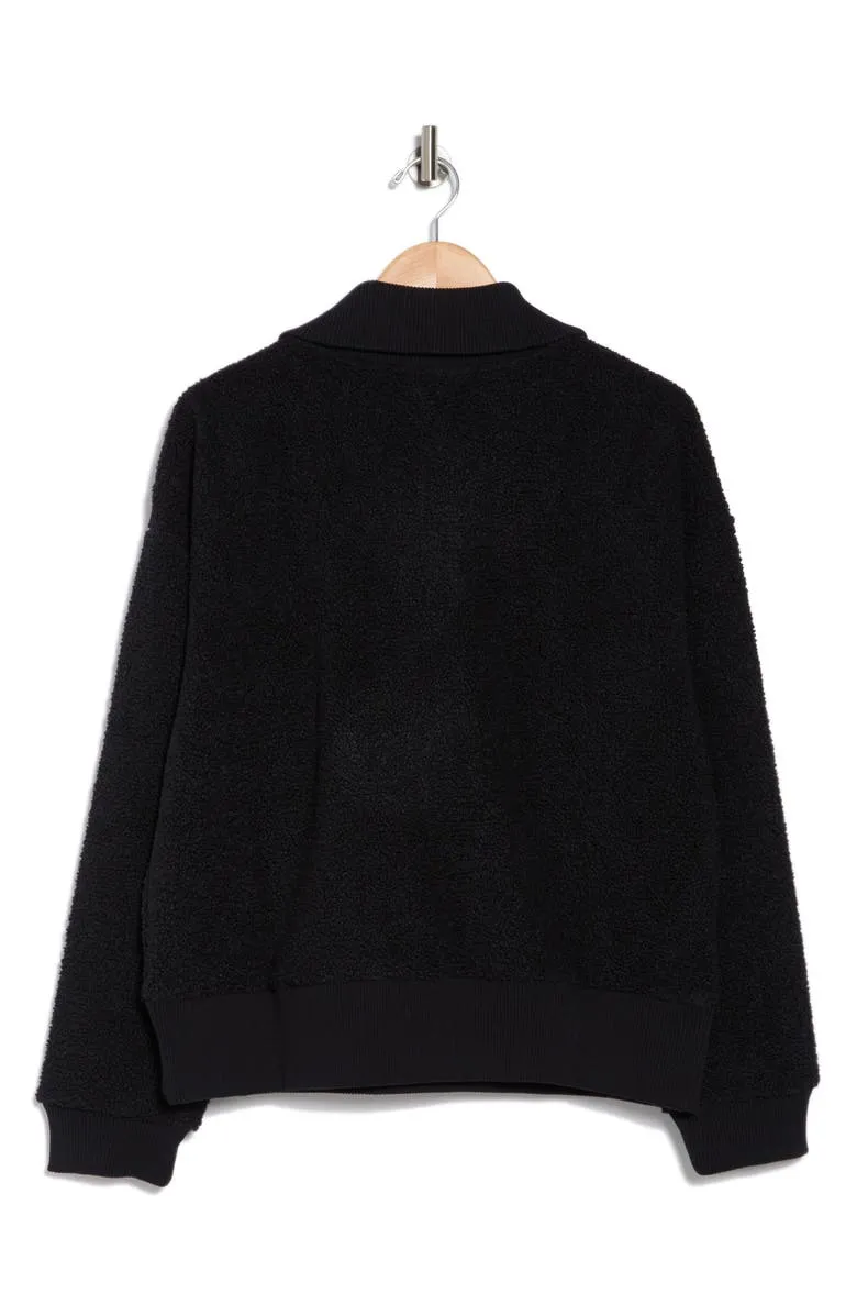 Faux Shearling Half-Zip Pullover