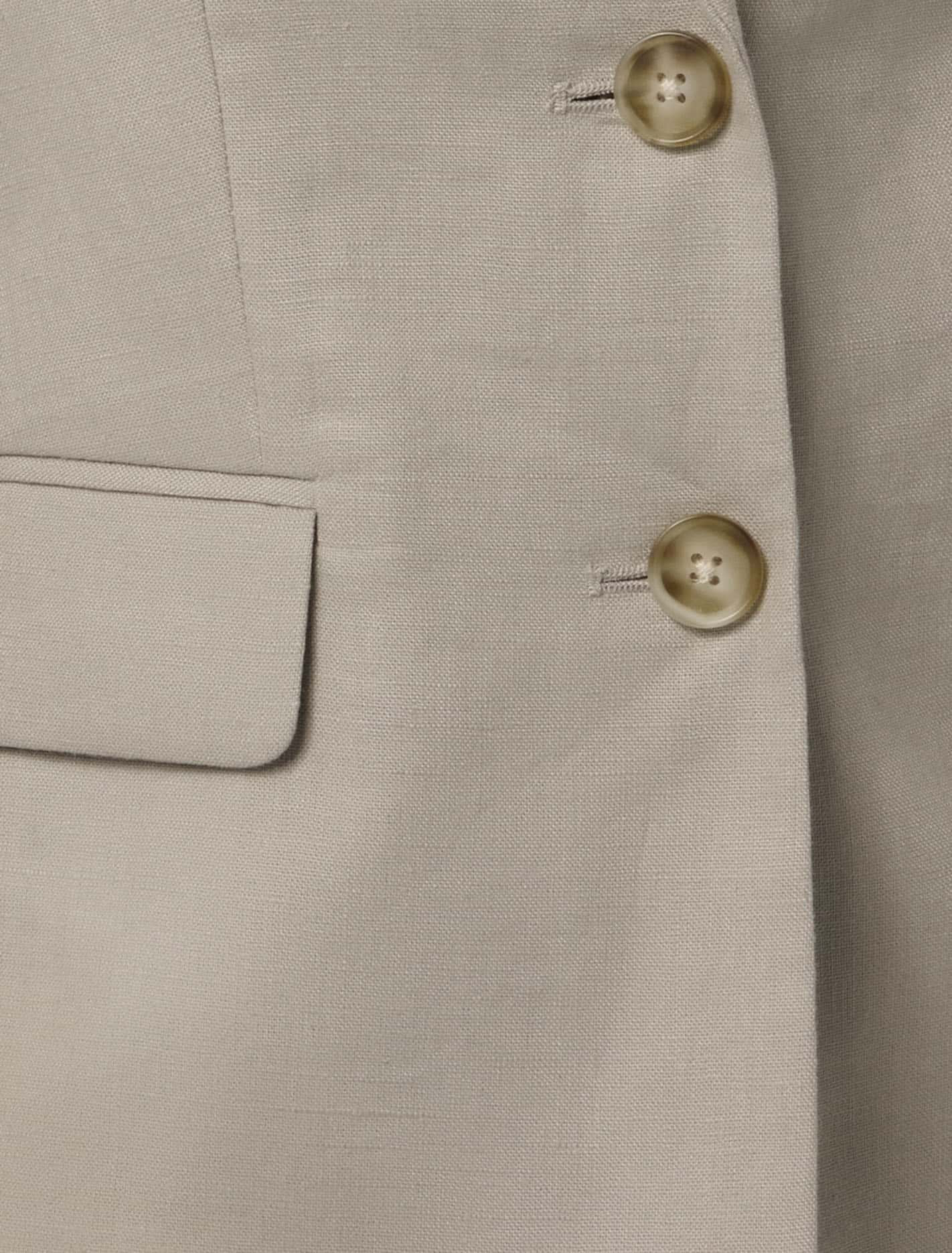 Petite Two Button Linen Blazer