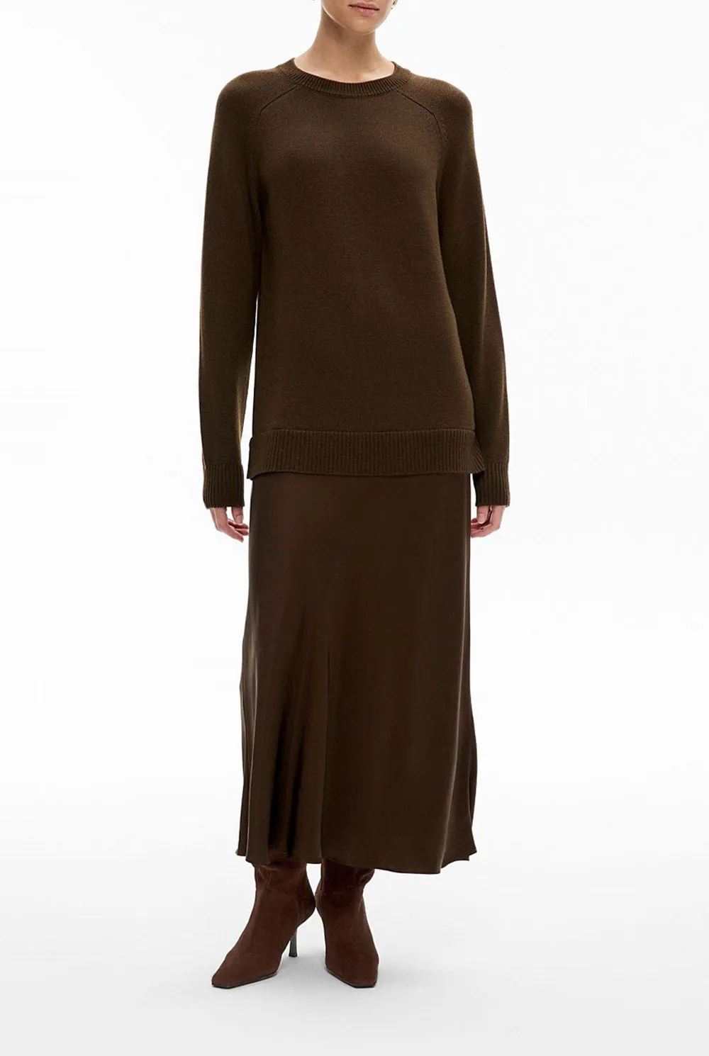 Mixed Fiber Knit Textured Dress