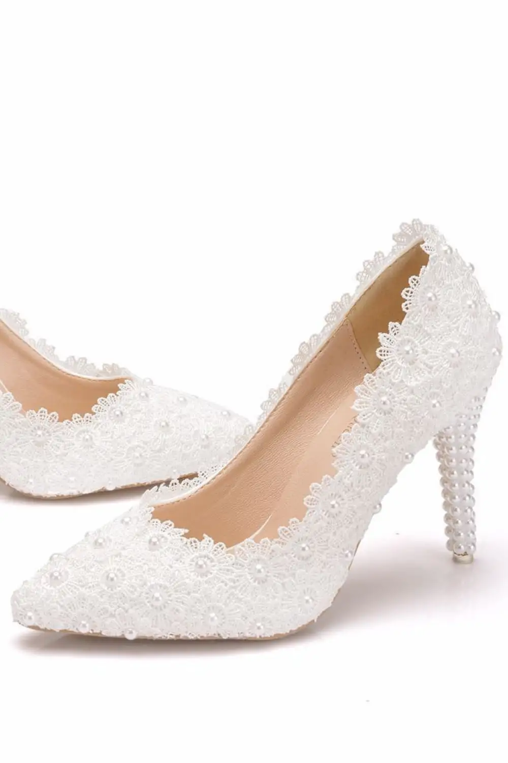 Pointed Toe Stiletto Heel Bridal Style High Heels