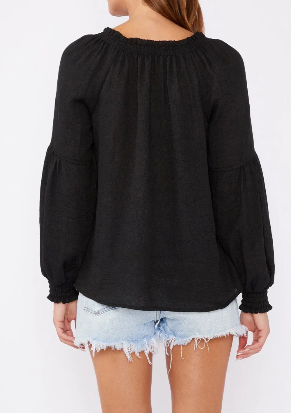 Tie Neck Long Sleeve Blouse