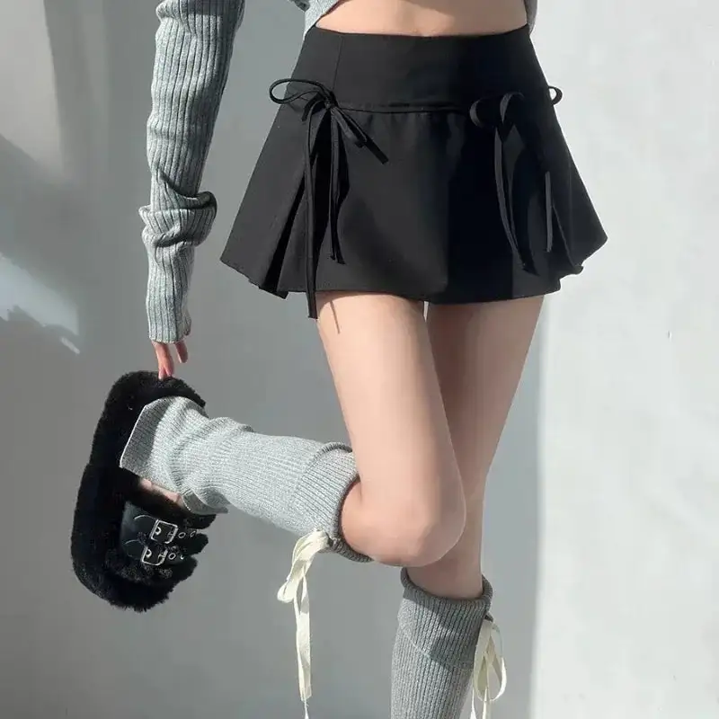 Box-Pleated Pleated Asymmetrical Skirt
