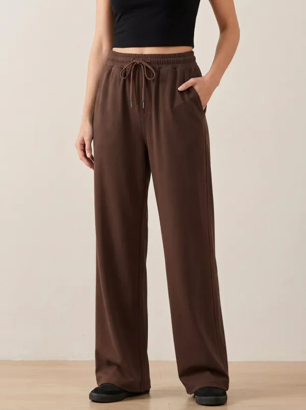 Clean-Line Wide-Leg Solid Women's Wide-Leg Pants