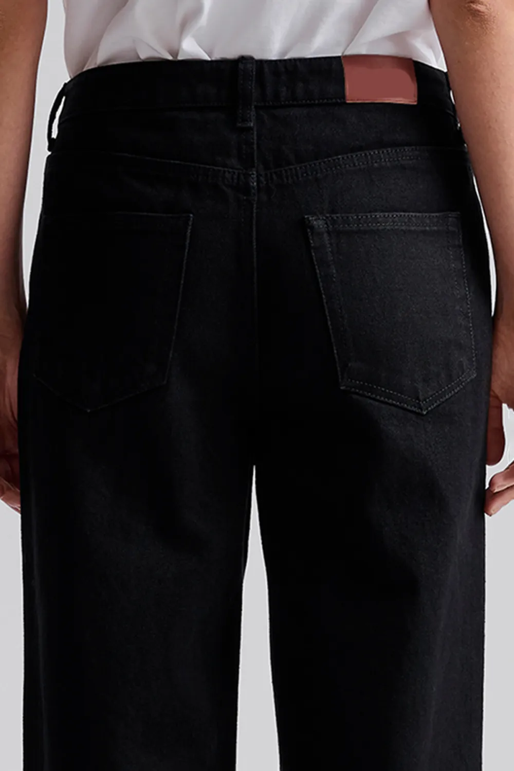 Straight Leg Button Fly Denim Jeans