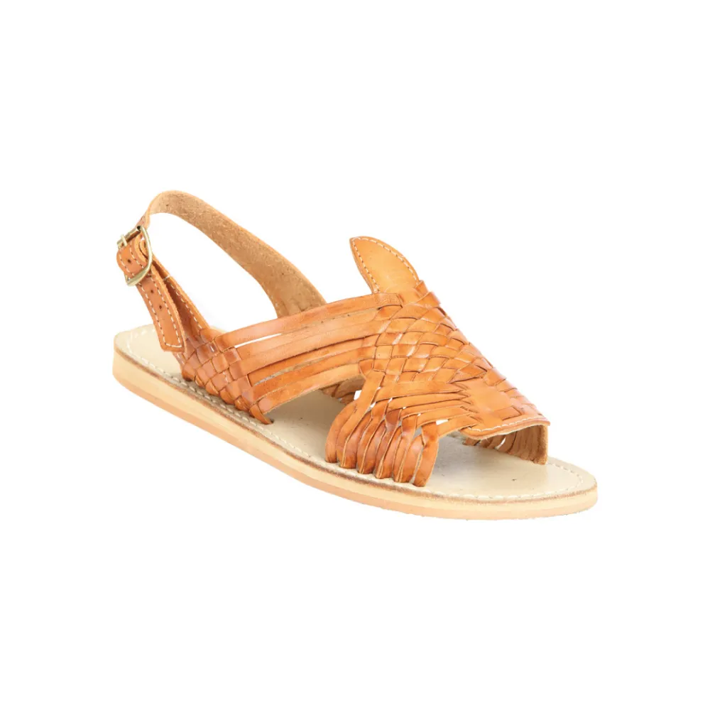 Women's Exquisitely Embroidered Woven Leather Ankle-Strap Sandals