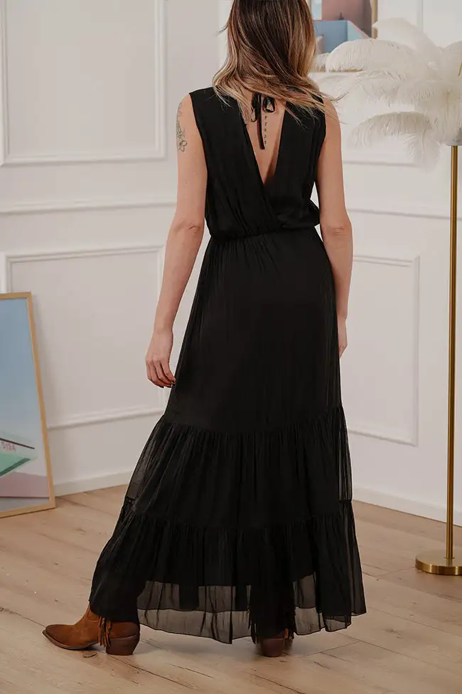 Easygoing Maxi V Neck Dress