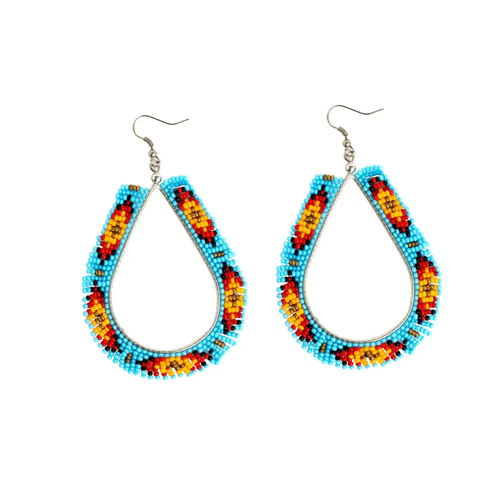 Ornate Modern Artful Beaded Earrings