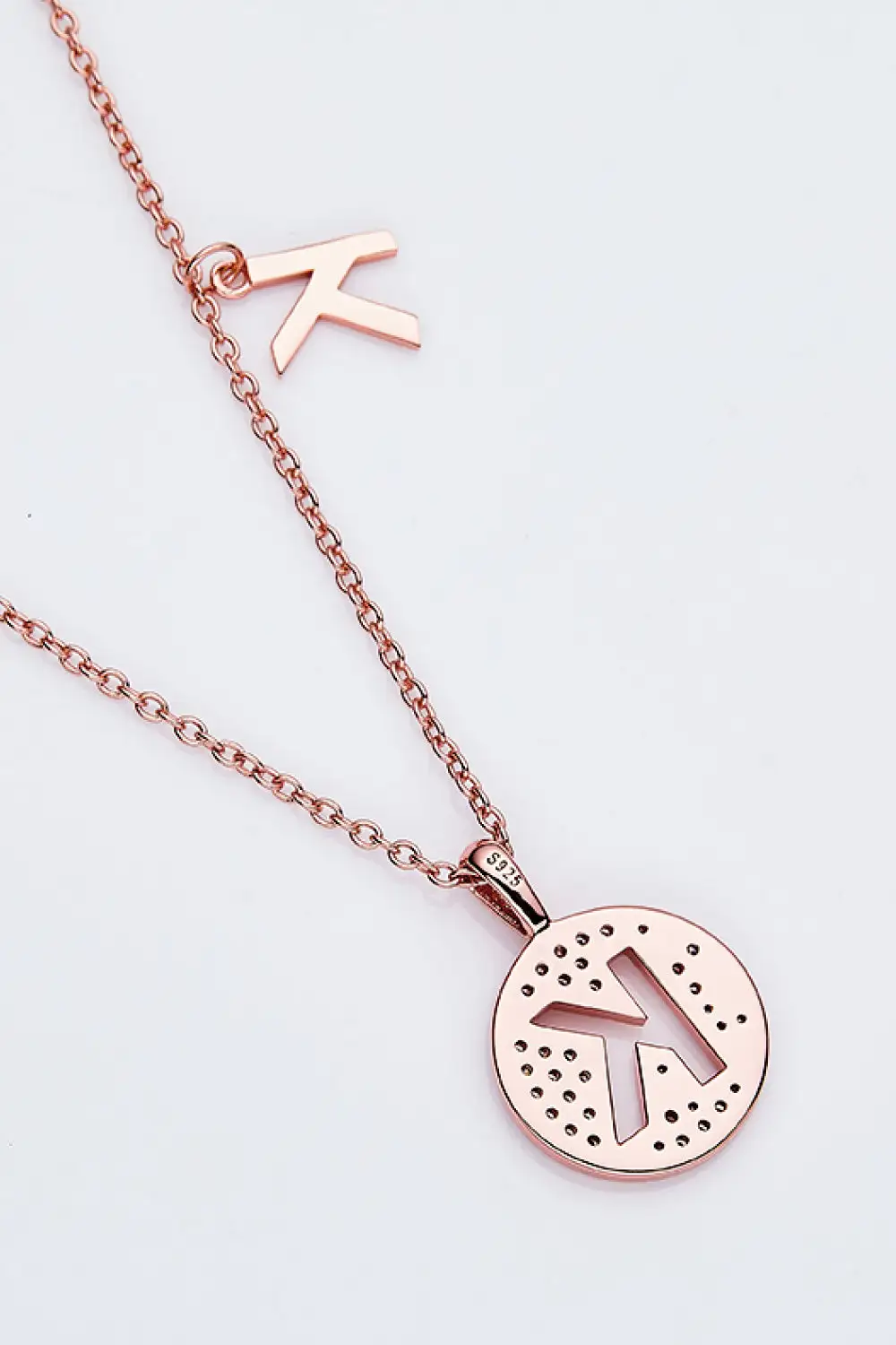 Moissanite K To T Pendant Necklace