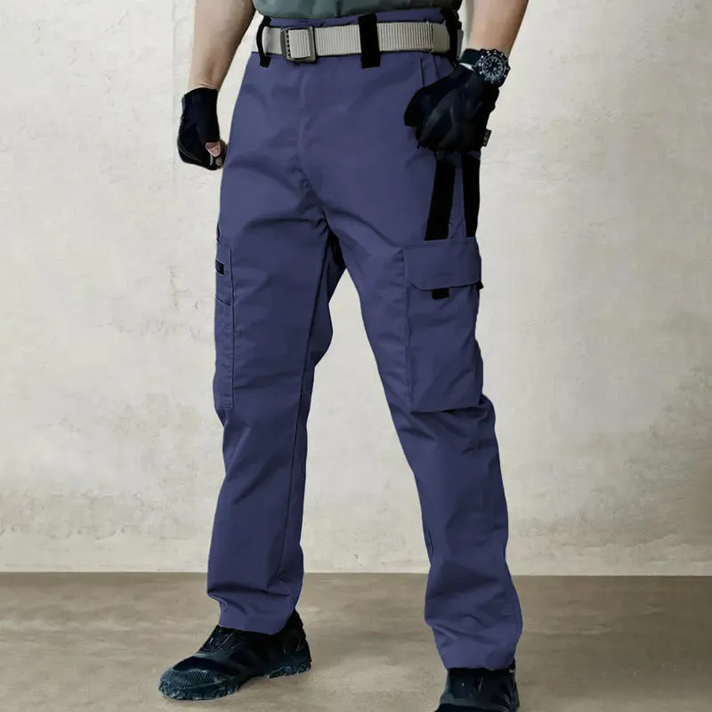 Men's durable outdoor training pants, men's multi-pocket work pants