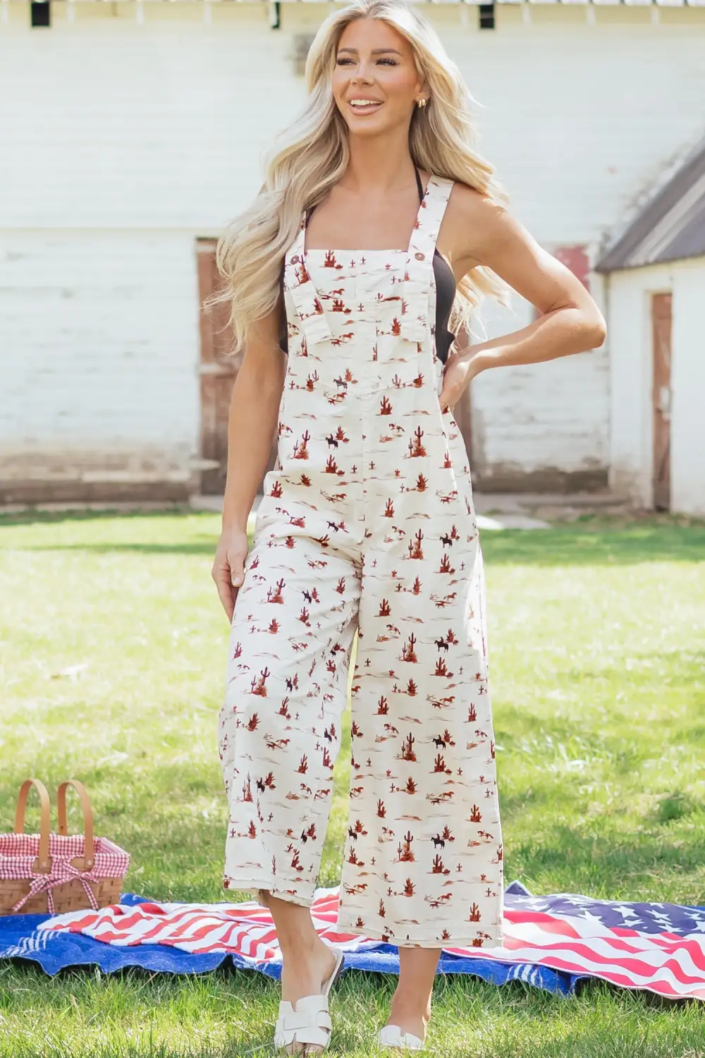 Western Printed Button Adjustable Straps Loose Accessory