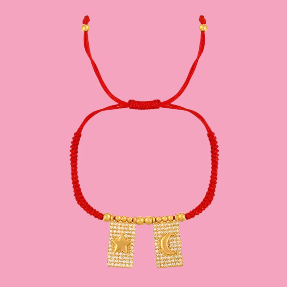 Cord Star Moon Bracelet
