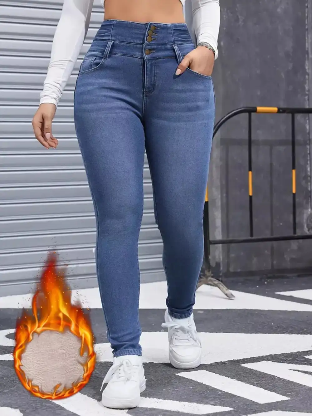 Classic High Waist Denim Jeans