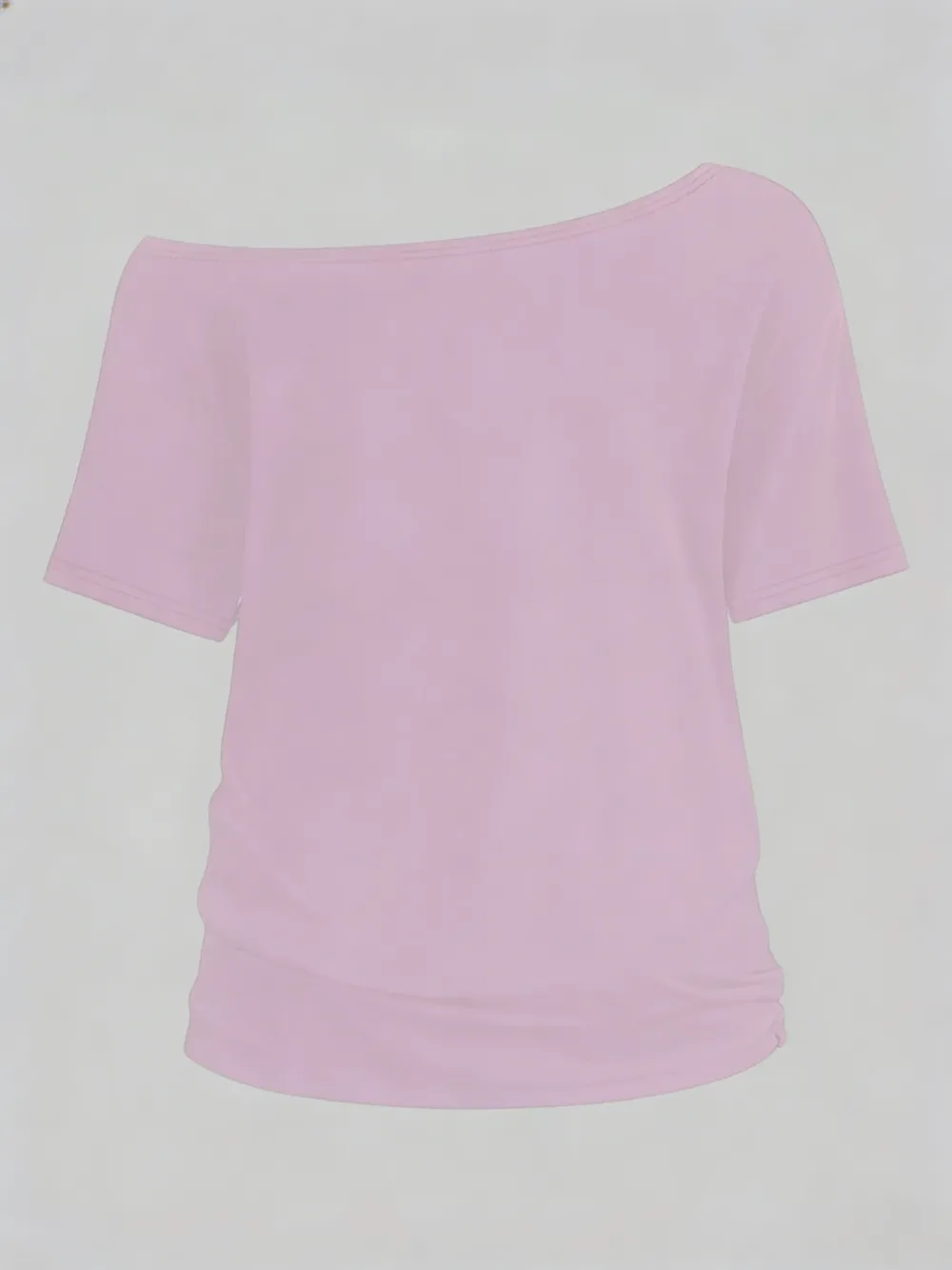 🔥 Women's Off-Shoulder Solid Color Tee | Casual Basic Short Sleeve T-Shirt