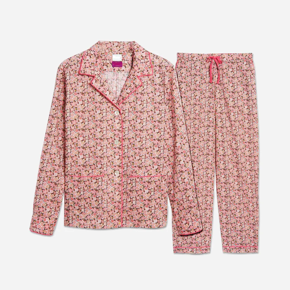 Liberty Print Floral Cotton Long PJ Set