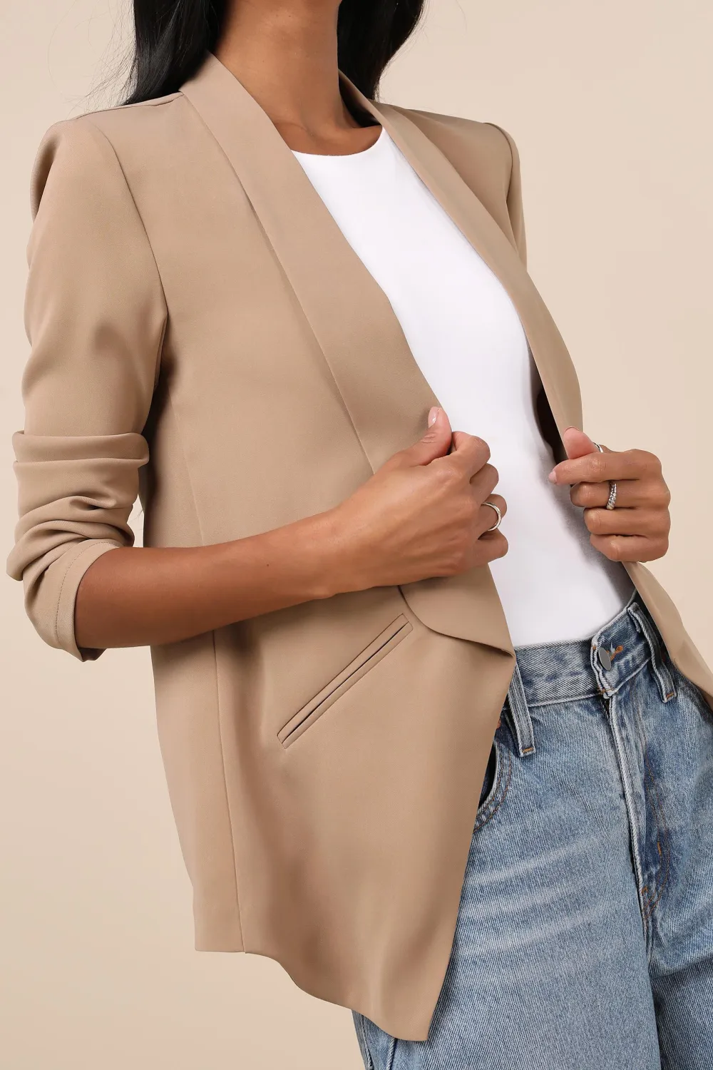 Casual Style Long Sleeve Lightweight Blazer