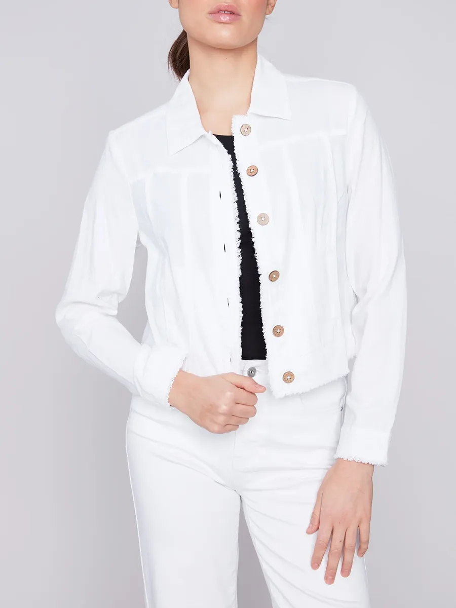 Fashionable And Versatile Linen Blend Women's Jacket
