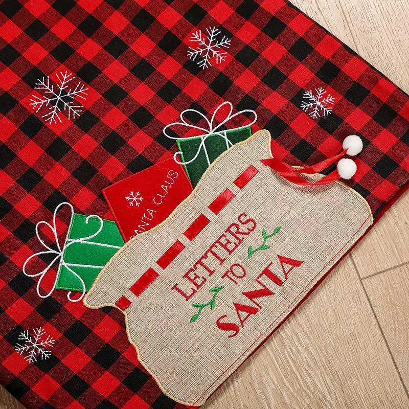 Christmas Plaid Fabric Chair Cover