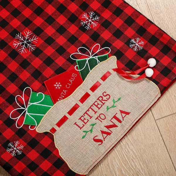 Christmas Plaid Fabric Chair Cover