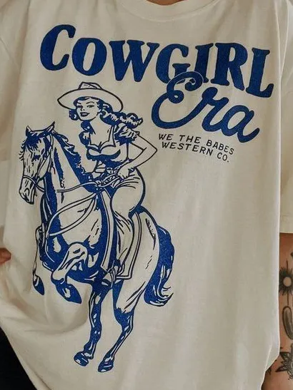 Cowgirl Era Horse Riding Graphic Tee
