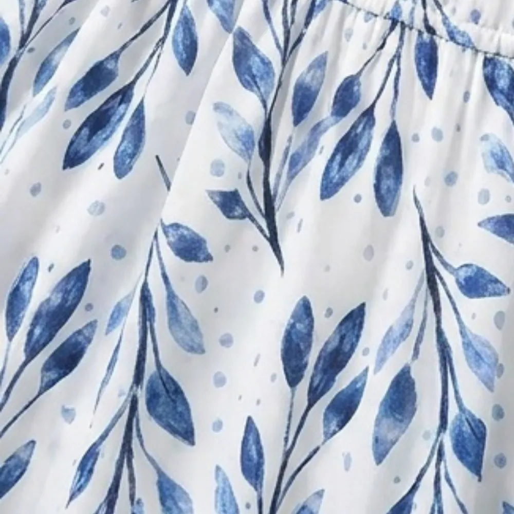 V Neck Floral Flutter Midi Dress