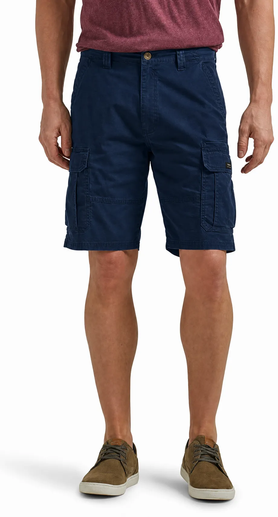 Men's Washed Cotton Twill Cargo Shorts
